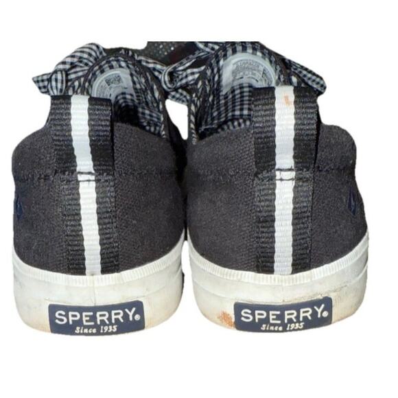 Women's Crest Vibe Gingham Black Sperry Top-Sider Memory Foam Sneaker Size 8.5 - Picture 4 of 11